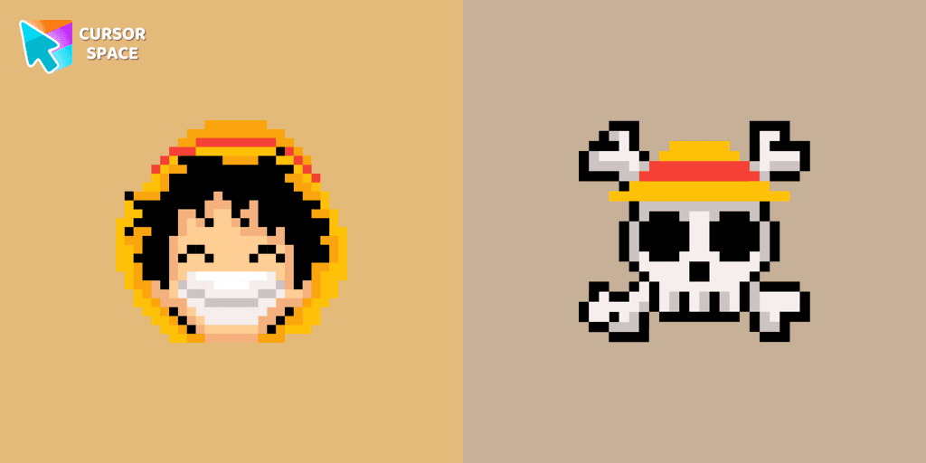 Monkey D. Luffy Pixel cursor cursor pack